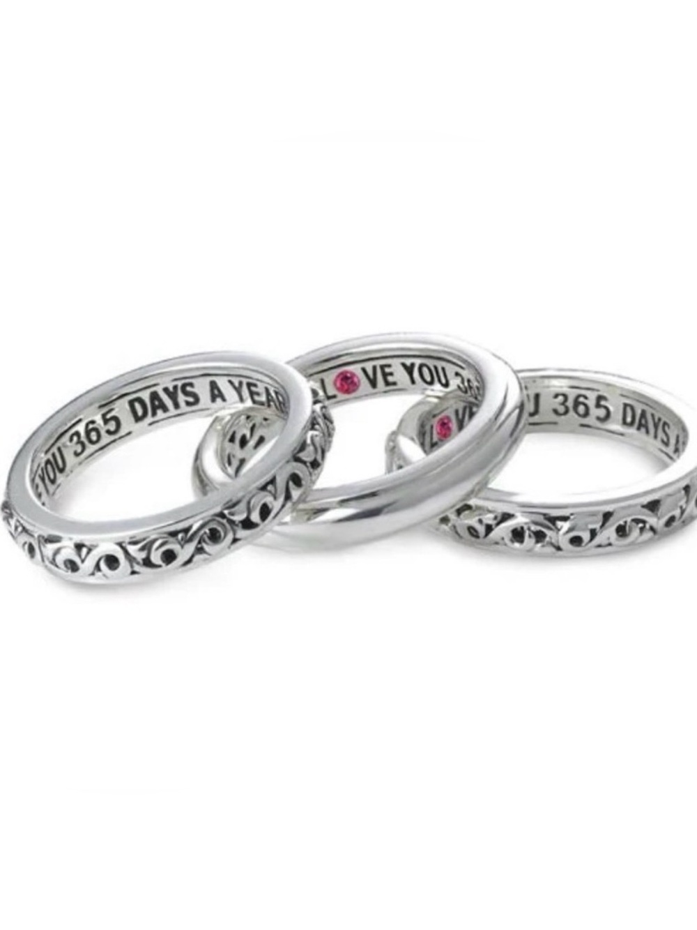 CHARLES KRYPELL Ivy Collection Smooth Ring I Love You
Stackable rings valentine